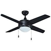 RP Lighting and Fans Europa IV 52" 4 Blade Indoor Integrated LED Ceiling Fan Black / Black