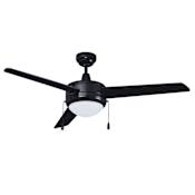 RP Lighting and Fans Contempo 50" 3 Blade Indoor LED Ceiling Fan Black / Black