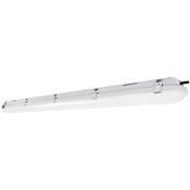 RP Lighting and Fans Single Light 48" Vapor Tight Long Integrated LED Commercial Strip Light with Emergency Battery Gray / White
