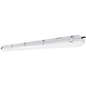 RP Lighting and Fans Single Light 48" Long Vapor Tight Integrated LED Commercial Strip Light with Motion Sensor Gray / White