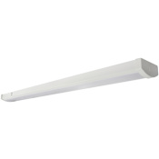 RP Lighting and Fans Single Light 47" Long Integrated LED Commercial Strip Light with Emergency Battery White