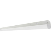 RP Lighting and Fans Single Light 48" Long Integrated LED Commercial Strip Light with Motion Sensor and Emergency Battery White