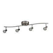 RP Lighting and Fans 4 Light 31" Long LED Fixed Rail Ceiling Fixture Brushed Nickel