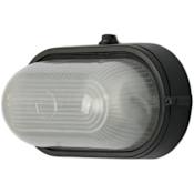 RP Lighting and Fans Bulkhead 8" Wide ADA Oval Outdoor Open Wall Sconce Textured Black