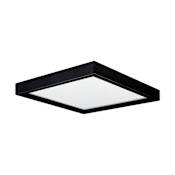 RP Lighting and Fans Helmsley 7" Wide Flush Mount Square Ceiling Fixture Black