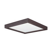 RP Lighting and Fans Worthington 5" Wide Flush Mount Square Ceiling Fixture Oil Rubbed Bronze