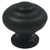 Rusticware 1-1/8 Inch Mushroom Cabinet Knob Black