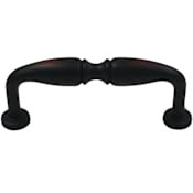 Rusticware 3" Center to Center Handle Traditional Cabinet Pull with Single Knuckle Black