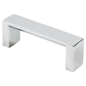 Rusticware Modern Square 3 Inch Center to Center Handle Cabinet Pull Chrome