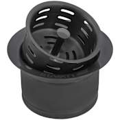 Ruvati Accessories 3-1/2" Garbage Disposal Flange with Deep Basket Strainer Gunmetal Black