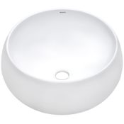 Ruvati Vista 16" Round Porcelain Vessel Bathroom Sink White