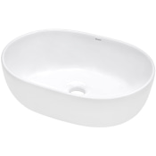 Ruvati Vista 24" Oval Porcelain Vessel Bathroom Sink White