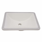 Ruvati Krona 18-1/2" Rectangular Porcelain Undermount Bathroom Sink with Overflow Biscuit