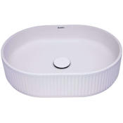 Ruvati Cordona 22-3/4" Oval Solid Surface Vessel Bathroom Sink Matte White