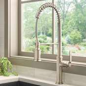 Ruvati Bianca 1.8 GPM Single Hole Pre-Rinse Kitchen Faucet Brushed Nickel