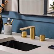 Ruvati Fabio 1.2 GPM Widespread Bathroom Faucet Brushed Gold