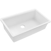 Ruvati epiGranite 32-1/2" Undermount Single Basin Granite Composite Kitchen Sink Arctic White