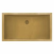 Ruvati Ariaso 30" Rectangular Stainless Steel Undermount Bathroom Sink Gold