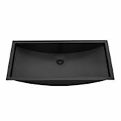 Ruvati Ariaso 34" Rectangular Stainless Steel Undermount Bathroom Sink Black