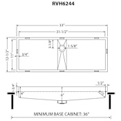 Ruvati Ariaso 33" Rectangular Stainless Steel Drop In Bathroom Sink with Overflow Stainless Steel