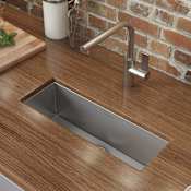 Ruvati Nesta 23" Undermount Single Basin Stainless Steel Kitchen Sink with Basin Rack and Basket Strainer Stainless Steel