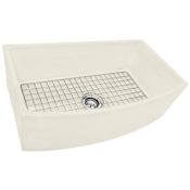 Ruvati Fiamma 33" Farmhouse Single Basin Fireclay Kitchen Sink Biscuit