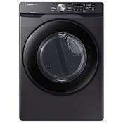 Samsung 27 Inch Wide 7.5 Cu. Ft. Energy Star Certified Electric Dryer with Sensor Dry and Reversible Door Brushed Black