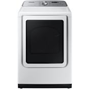 Samsung 27 Inch Wide 7.4 Cu. Ft. Electric Dryer with Steam Sanitize+ White