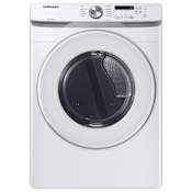 Samsung 27 Inch Wide 7.5 Cu. Ft. Gas Dryer with Long Vent Drying and Sensor Dry White