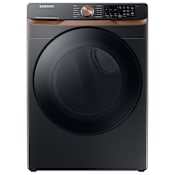 Samsung 27 Inch Wide 7.5 Cu. Ft. Energy Star Certified Gas Dryer with Steam Sanitize+ Brushed Black
