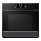 Samsung 30 Inch Wide 5.1 Cu. Ft. Electric Single Oven with Steam Cook Matte Black Stainless