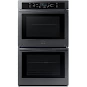 Samsung 30 Inch Wide 10.2 Cu. Ft. Double Electric Oven with Wi-Fi Fingerprint Resistant Black Stainless Steel