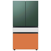Samsung Bespoke 36 Inch Wide 29 Cu. Ft. Energy Star Certified 4-Door French Door Refrigerator with Customizable Panel Colors and Beverage Center Custom Panel