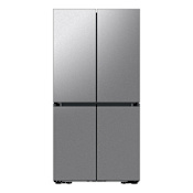Samsung Bespoke 36 Inch Wide 28.6 Cu. Ft. Energy Star Certified Fingerprint Resistant Four Door, French Door Refrigerator with AI Family Hub™+ and Metal Duct Stainless