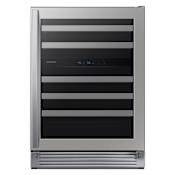 Samsung 24 Inch Wide 51 Bottle Capacity Free Standing Wine Cooler Fingerprint Resistant Stainless Steel