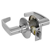 Sargent 11 Line Grade 1 Passage Door Lever Set with L Lever and L Trim Satin Chrome