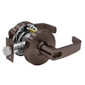 Sargent 10 Line Grade 1 Keyed Entry Single Cylinder Door Lever Set with L Lever and Push Button Turn Lock- Less FSIC Oil Rubbed Bronze