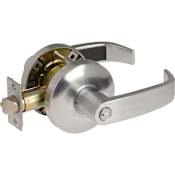 Sargent 65 Line Grade 2 Privacy Door Lever Set with L Lever and T-Strike Satin Chrome