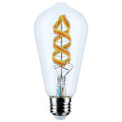 Satco Lighting Starfish 6 Watt Dimmable ST19 Medium (E26) LED Smart Bulb- 450 Lumens, 2700K, 5000K, and 90CRI Clear