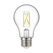 Satco Lighting Single 6.5 Watt Vintage Edison A19 Medium (E26) LED Dusk to Dawn Bulb - 800 Lumens, 2700K, and 80CRI Clear