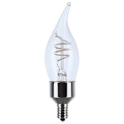 Satco Lighting 4 Watt Vintage Edison Dimmable CA11 Candelabra (E12) LED Bulb - 350 Lumens, 2700K, and 93CRI Clear
