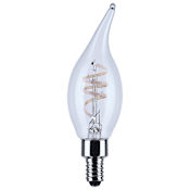 Satco Lighting Reminiscent 4 Watt Vintage Edison Dimmable CA11 Candelabra (E12) LED Bulb - 350 Lumens, 2700K, and 93CRI Clear
