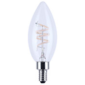 Satco Lighting Reminiscent 4 Watt Vintage Edison Dimmable B11 Candelabra (E12) LED Bulb - 350 Lumens, 3000K, and 93CRI Clear