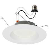 Satco Lighting Nuvo 6" Medium (E26) Baffle Recessed Trim and New Construction, Remodel - IC Rated White