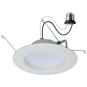 Satco Lighting Nuvo 6" Medium (E26) Baffle Recessed Trim and New Construction, Remodel White