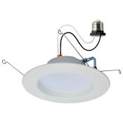 Satco Lighting Nuvo 6" Medium (E26) Baffle Recessed Trim and New Construction, Remodel White