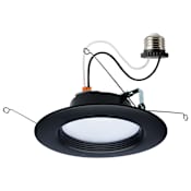 Satco Lighting Nuvo 6" Integrated LED Recessed Trim with Baffle Trims - IC Rated Black