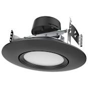 Satco Lighting ColorQuick 7-1/2" Integrated LED Baffle Recessed Trim Black