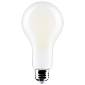 Satco Lighting Pack of (2) 21 Watt A23 Medium (E26) LED Bulbs - 2,900 Lumens, 3000K, and 80CRI Frost