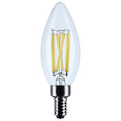 Satco Lighting 8 Watt Dimmable B11 Candelabra (E12) LED Bulb- 760 Lumens, 3500K, and 90CRI Clear